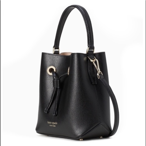 ♠️Kate Spade Eva Small Bucket Crossbody Bag Black NWT - Picture 2 of 10